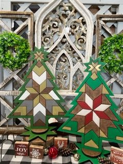 Christmas Tree Barn Quilt Project at Harmony Spirits Friday November 10th