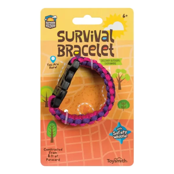 Outdoor Discovery Survival Bracelet with Whistle