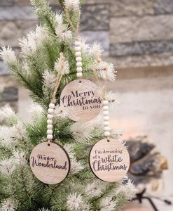 Beaded Snowflake Sayings Christmas Ornament