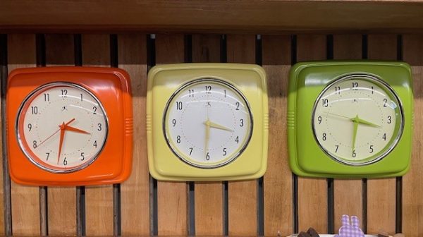 Retro Square Wall Clock Multiple Colors