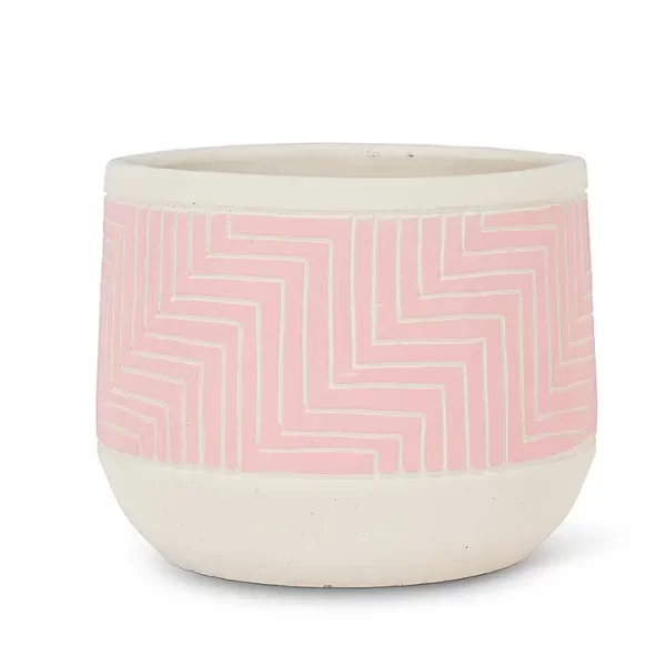 Pink Etched Planter