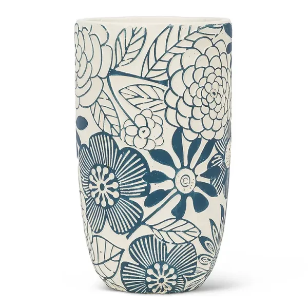 Hippie Flower Vase-Blue