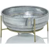 10 Inch Succulent Planter Bowl, Plant Pot with Gold Stand - Image 2