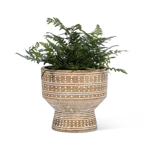 Sm Dotted Pedestal Planter-6.5" H