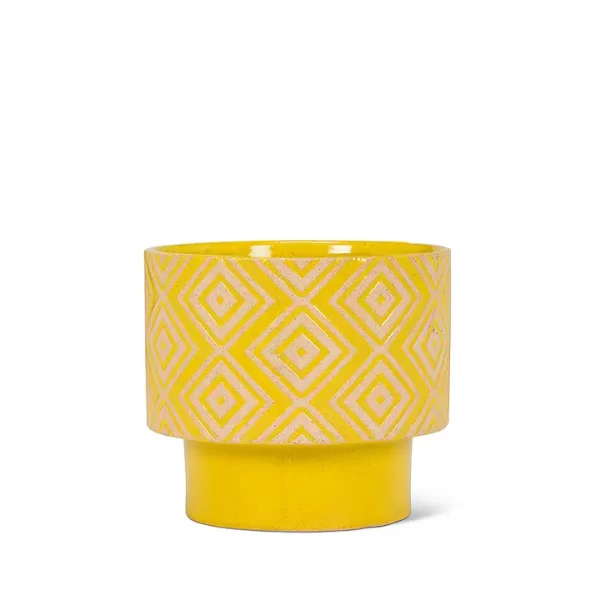 Yellow T-Shape Planter-5"H