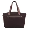 Canvas & Leather Women's Tote Bag - Timberwolf/Van Dyke - Image 2