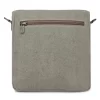 Canvas & Leather Women Crossbody - Platinum/Battleship Gray - Image 2