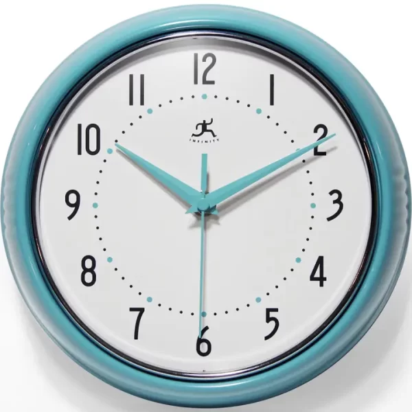 Retro Round Indoor Wall Clock 9.5 Inch