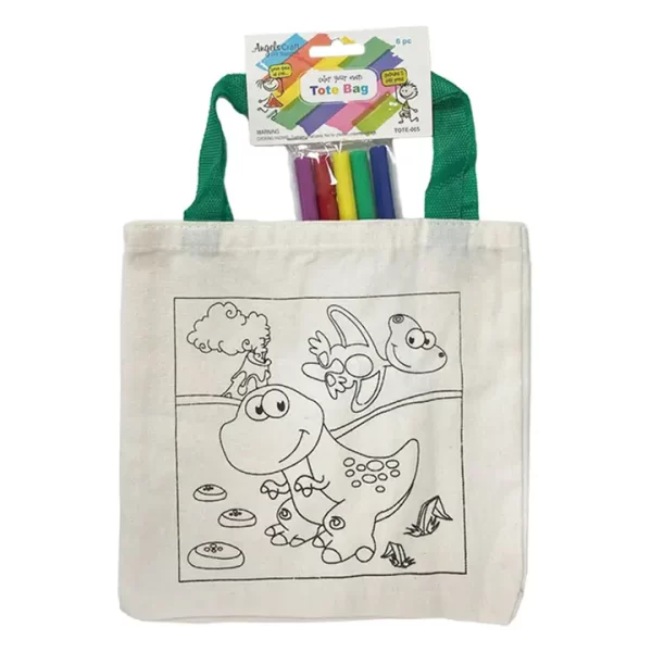 Tote Bag Coloring Kit Dinosaur