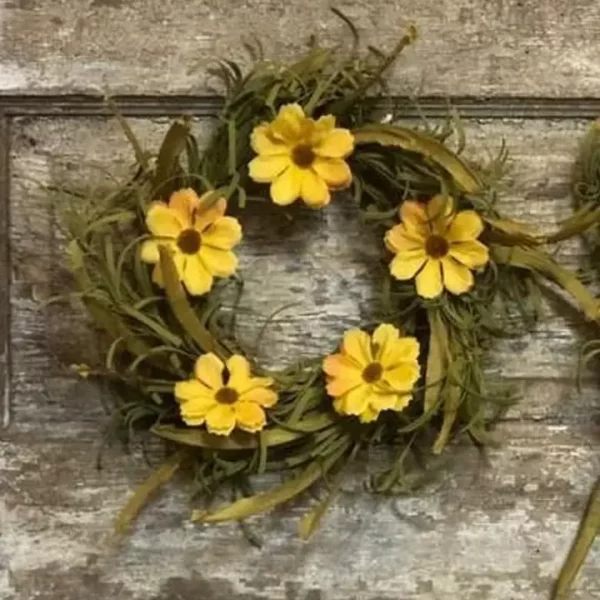 Yellow Fall Flower Candle Ring