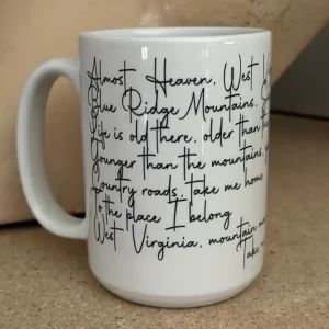 Denver "Country Roads" Lyrics 15oz Ceramic Coffee Mug