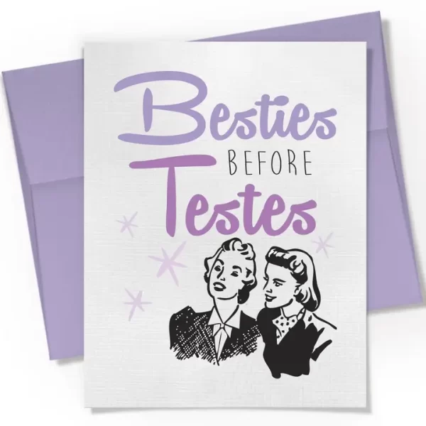 Besties Before Testes Card