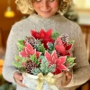 Birch Poinsettia ( Pop-Up Greeting Cards) - Image 2