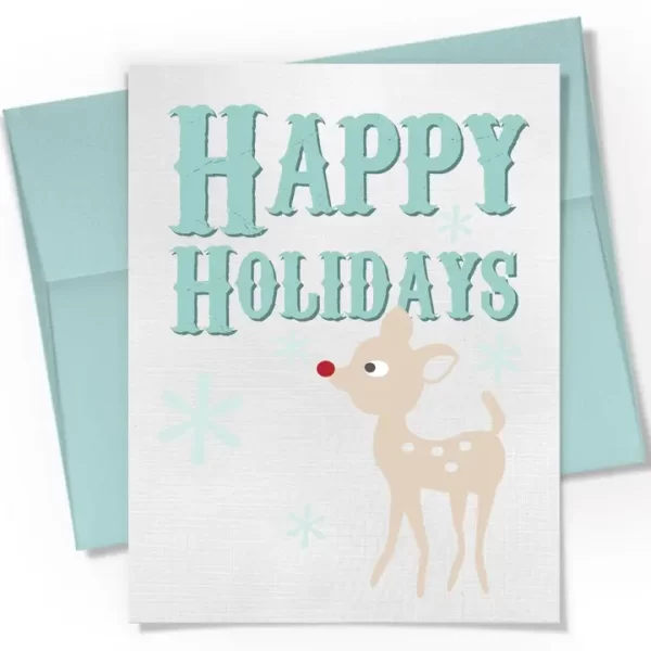 Happy Holiday Rudolph Card