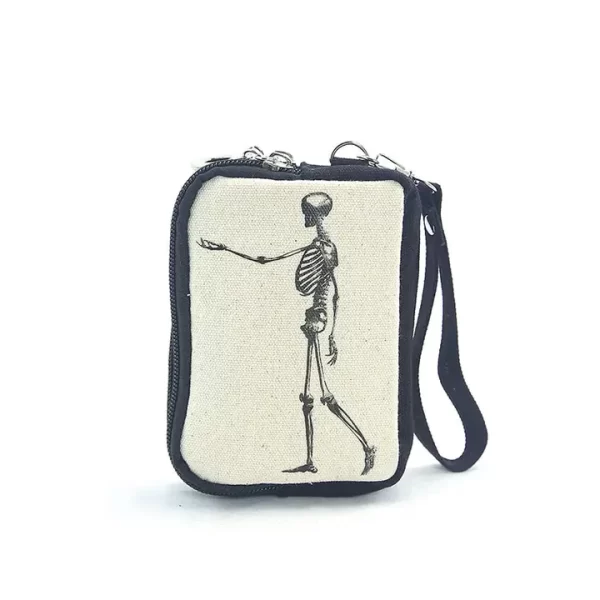 Skeleton Vintage Print Wristlet