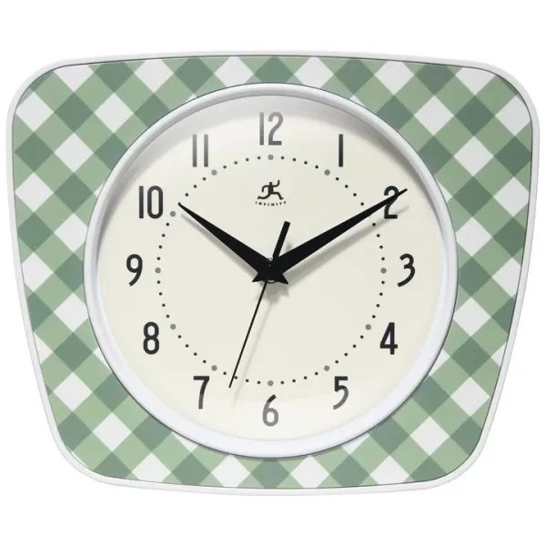 Plaid Trapezium Wall Clock, 9.25" X 10.875"