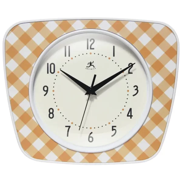 Plaid Trapezium Wall Clock, 9.25" X 10.875"