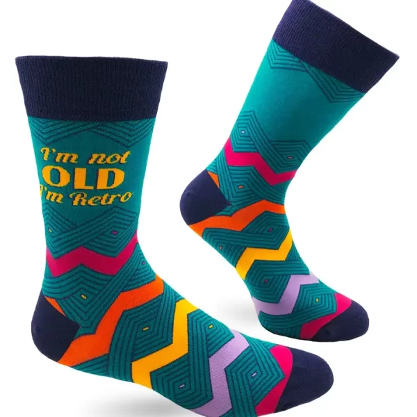 I'm Not Old I'm Retro Men's Novelty Crew Socks