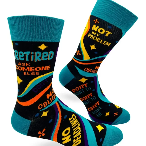 Retired Ask Someone Else Men's Novelty Crew Socks