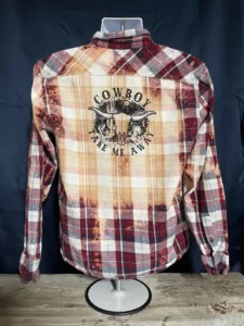 Cowboy Take Me Away Bleached Button Down