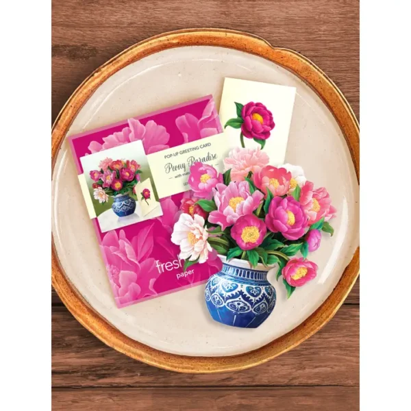 Mini Peony Paradise Pop-Up Greeting Cards