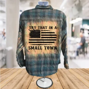 Small Town Flag Button Down Shirt