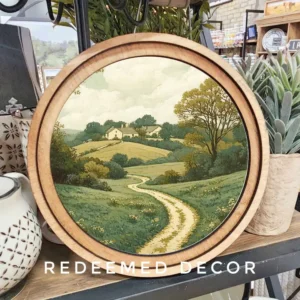 8" Round Cottage Road Art