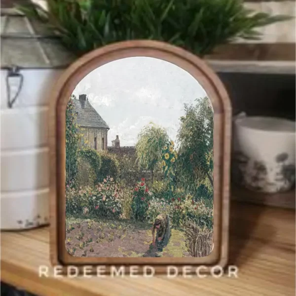 Arch Top Vintage Garden Framed Art