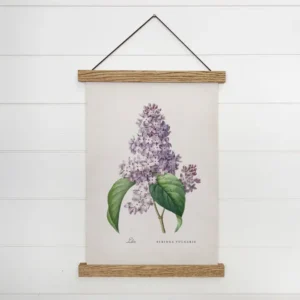 Encyclopedia Art Print- Botanical Lilac Print with Frame