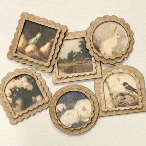 3x3 Magnets Moody Vintage Style Prints, Spring, Summer