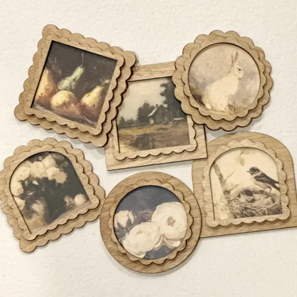 3x3 Magnets Moody Vintage Style Prints, Spring, Summer