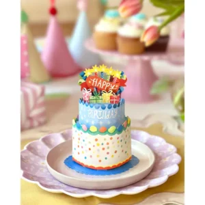 Mini Confetti Birthday Cake Mini Pop-Up Greeting Card