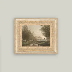 The Creek Framed Antique Art