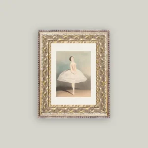 Ballerina Framed Antique Art
