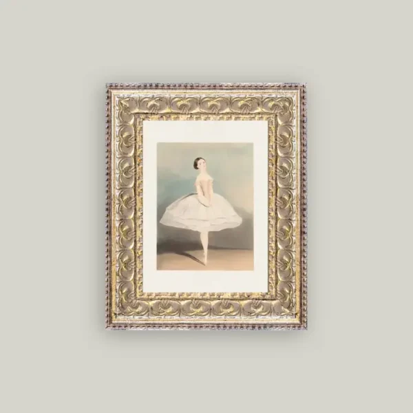 Ballerina Framed Antique Art