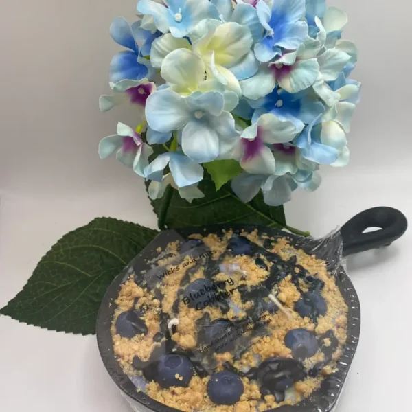 8 oz Blueberry Cobbler Cast Iron Skillet Candle