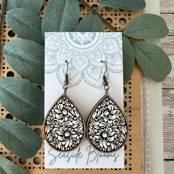 Boho  Hand Painted Lightweight Maple Wood