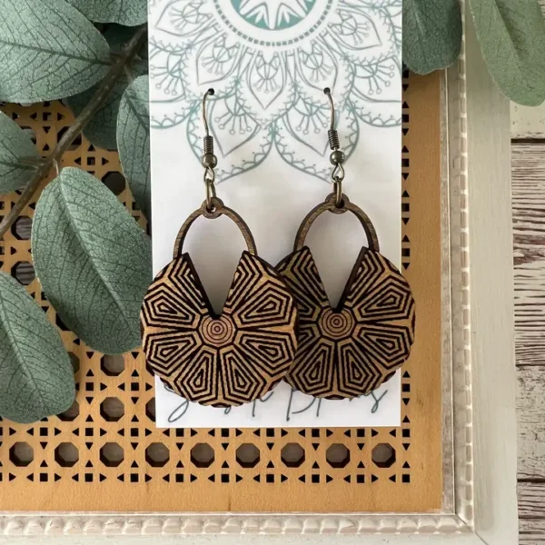 Boho Cute Hand Painted Lightweight Maple Wood