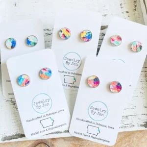 Stud Earrings: Confetti Splash