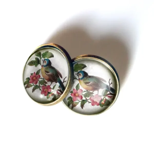 Bluebird Cottage Core Stud Earrings