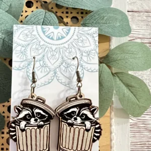 Raccoon Cute Hand Painted Lightweight Maple Wood