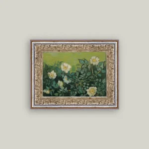 Wild Roses Framed Antique Art