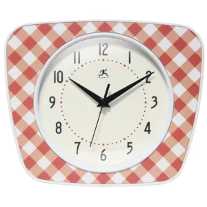 Plaid Trapezium Wall Clock, 9.25″ X 10.875″