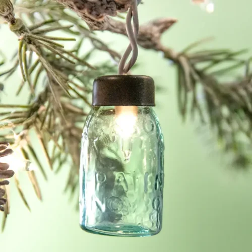 Glass Mini Mason Jar Ornament