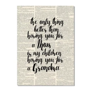 Mom Love Message Art Print