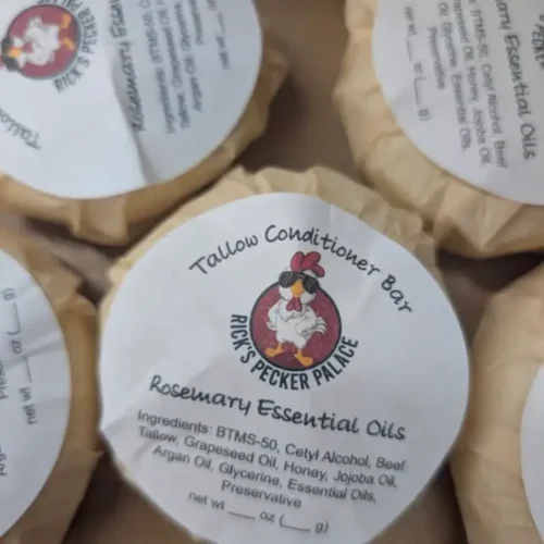 Tallow Hair Conditioner Bar Rosemary Essential Oil