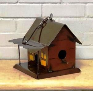 Cabin hanging birdhouse