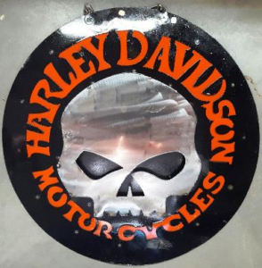 Harley Davidson Motorcycles skull sign