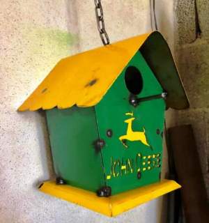 John Deere hanging birdhouse