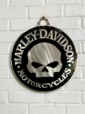 Skull Harley Davidson motorcycles sign